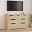 Commode 7 tiroirs pour chambre à coucher, organisateur de commode avec poignées intégrées, commode en bois pour salon, chambre de bébé, couloir-1213302191