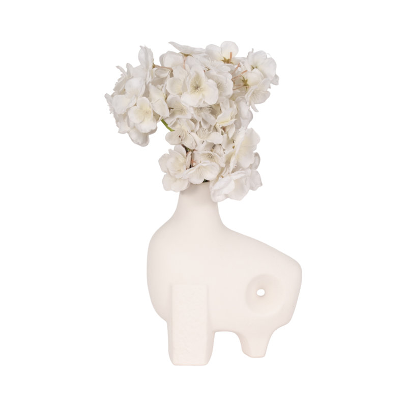 Objet décoratif en grès cérame avec forme abstraite moderne et silhouette géométrique pour une présentation artistique dans des décors contemporains et des décors inspirés de la galerie