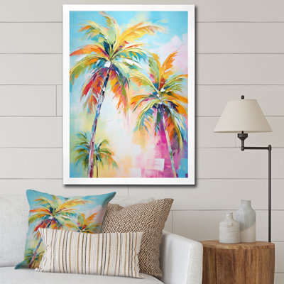 Kuerten Popart Palm Trees III - Palmiers et palmiers, reproduction d'art encadrée