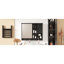 Armoire de rangement de salle de bain murale de 36 pouces avec porte miroir - Design moderne noir ajustable et tablettes-1890180424