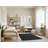 Machine Washable Abstract Green Area Rug