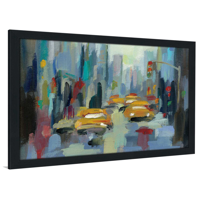 « manhattan sketches i iv », reproduction de peinture à l’acrylique, H 35,5 po x l 51,5 po x P 0,75 po