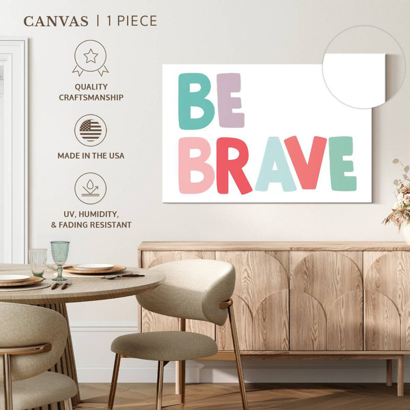 Imprimé Tergel Be Brave, H 34 po x l 51 po