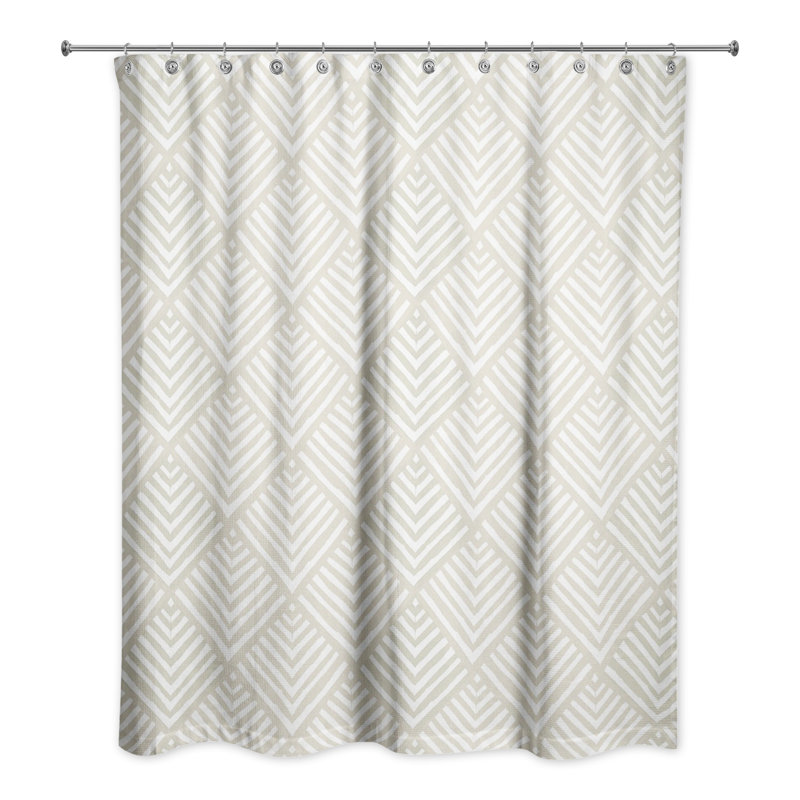 Geometric Shower Curtain, Cream 