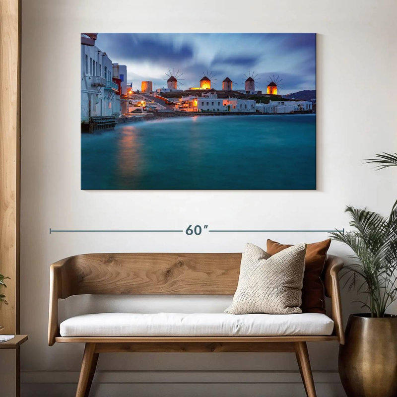 Gillard Mykonos Seaside Windmills, H 32 po x l 48 po