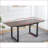 Walnut-Toned Modern Coffee Table with Metal Legs - Space-Saving, Easy-Clean for Living Room