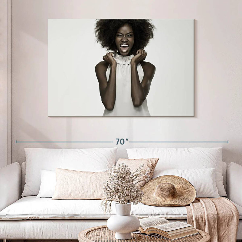 Portrait de femme extatique Leisha, H 32 po x l 48 po