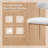 5 Piece Dining Table Set, Kitchen Table &Chairs Set with Rectangel Table and 4 Bouclé Chairs, Dinner Table with Sculptural Cutouts Base for Dining Room-1013424583