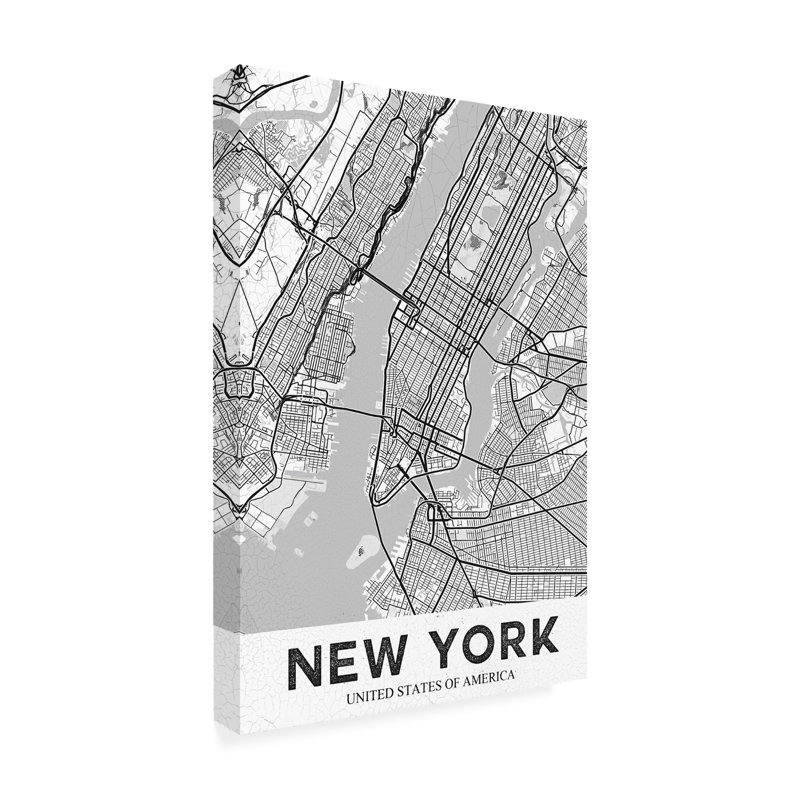 Art sur toile blanc Studiosix New York, H 19 po x l 12 po