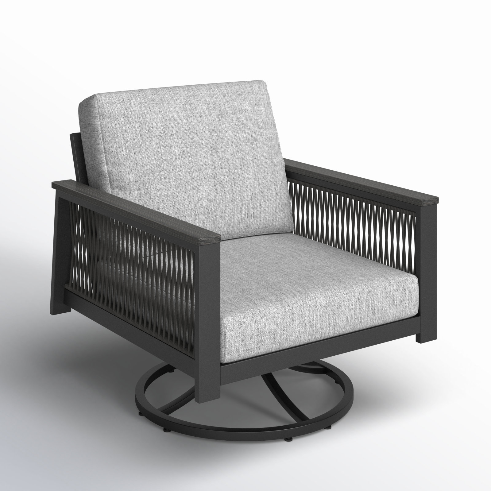 Townsend Sunbrella® Swivel Patio Rocking Chair, Canvas Granite Sunbrella® Canvas