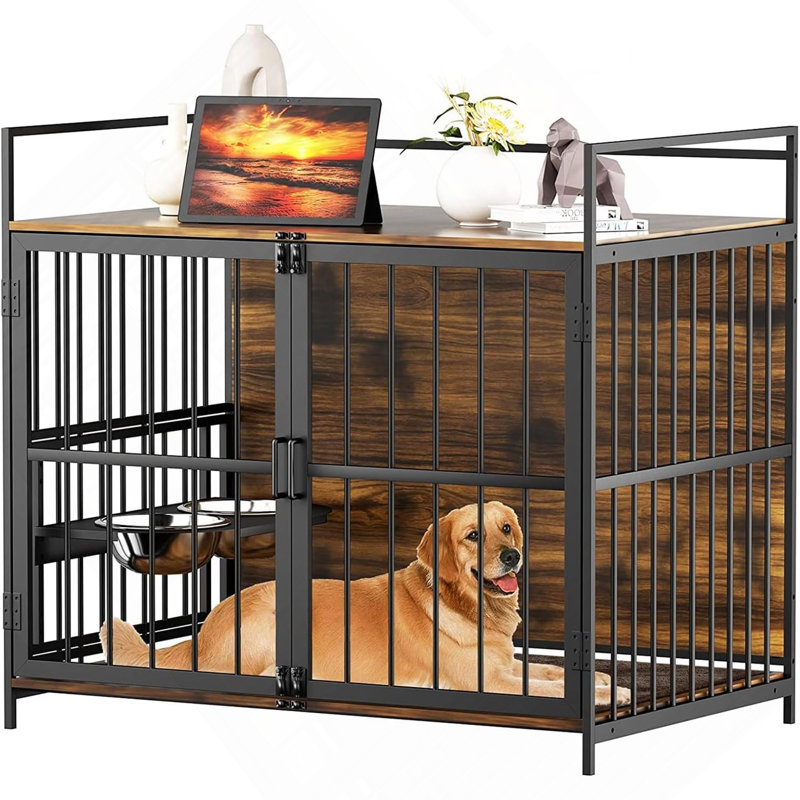 Cage pour chien style cage pour grands chiens d'intérieur très robuste 41 po