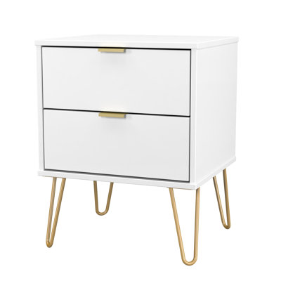 Turah 2 Drawer Bedside Cabinet (Ready Assembled)