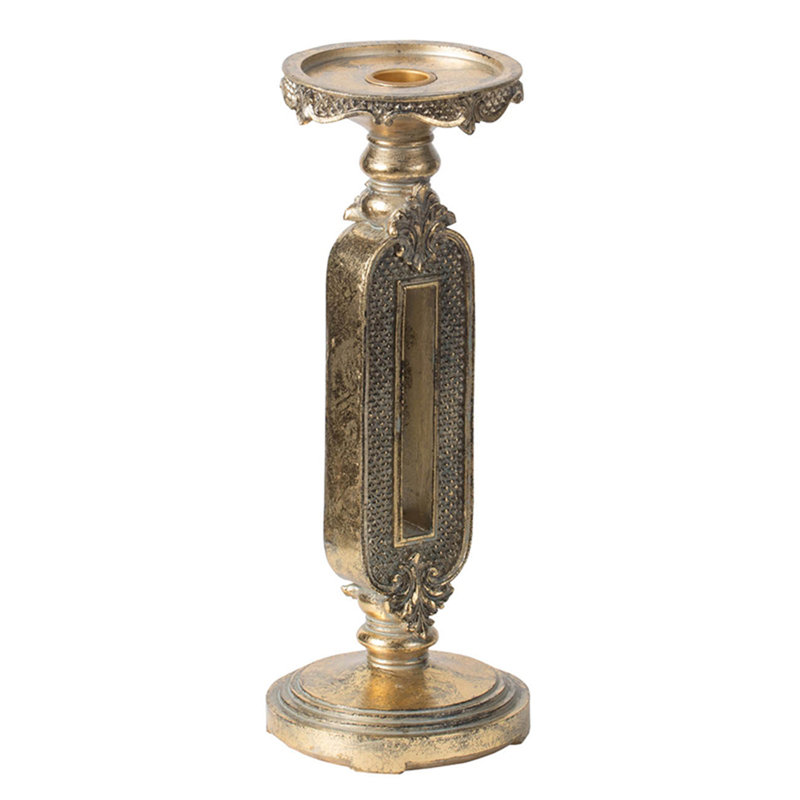 Antique Gold Cutout Candle Holder