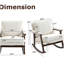 Chaise d'appoint Mid-Century moderne, chaise berçante avec structure en bois, chaises de salon rembourrées, fauteuil de lecture pour véranda de chambre à coucher-1669443373