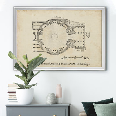 «Plan for the Pantheon» - Cadre photo, impression sur toile