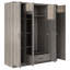 Armoire-penderie à miroir 4 portes avec tablettes - Armoire de rangement spacieuse pour vêtements et accessoires-863970145