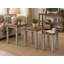  Ensemble de tables d'appoint gigognes 3 pièces Farmhouse - Tables de bout en bois de pin massif gris Corona avec plateau en bois rustique