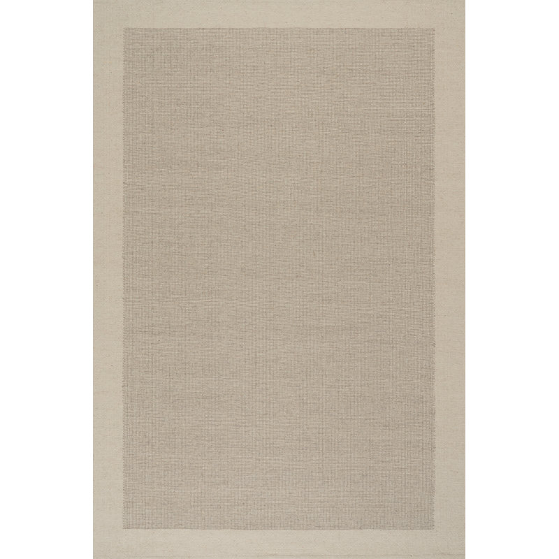 Ravielle Hand Woven Wool Area Rug, Rectangle 6' x 9'