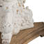Table d'appoint ronde blanche antique D26 x 31 po