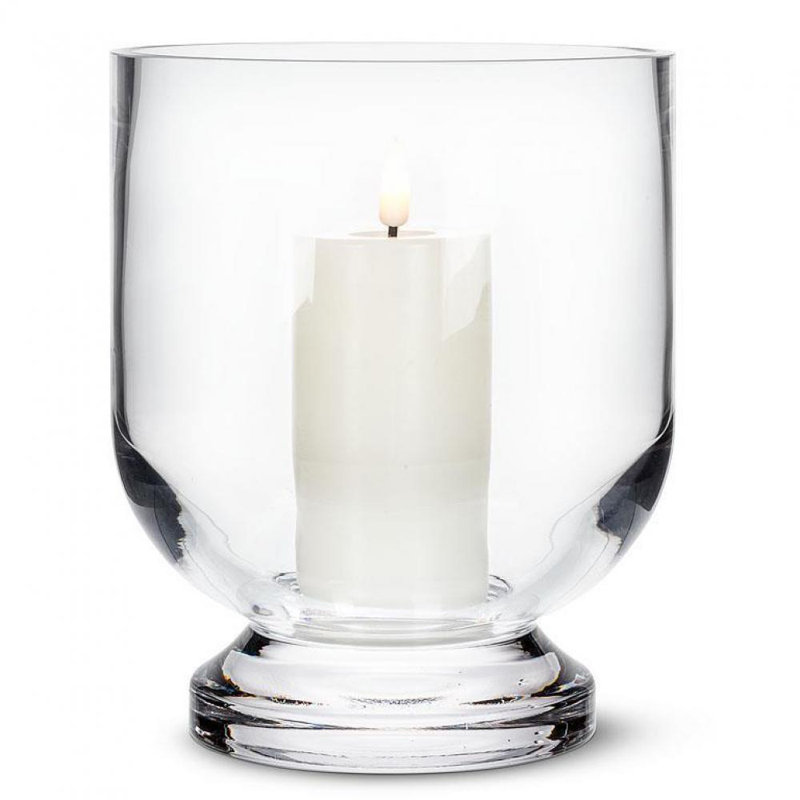 Vase de table en verre Hannmann, H 7 po x l 5,50 po x P 5,50 po