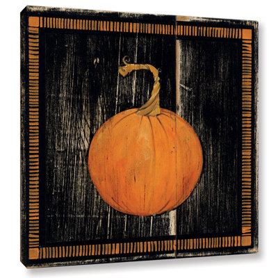Polka Dot Pumpkin I Print on Canvas
