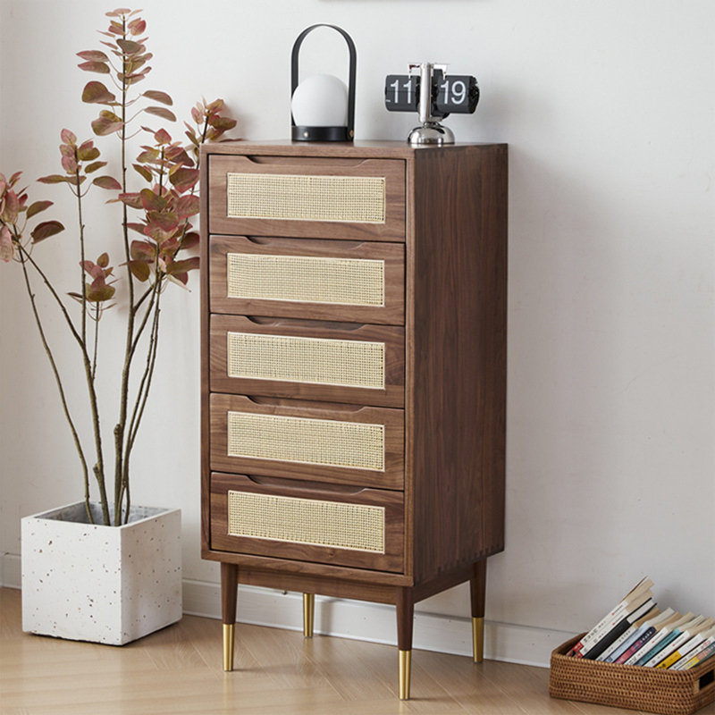 Commode décorative à poignée en rotin, H 42,52 po x l 23,62 po x P 15,75 po