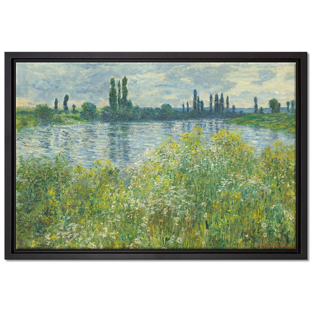 Gerahmtes Leinwandbild Île Aux Fleurs bei Vétheuil von Claude Monet