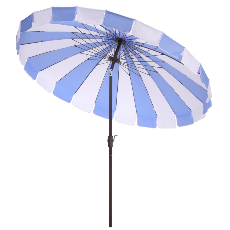 251.99cm Market Parasol, Baby Blue Stripe