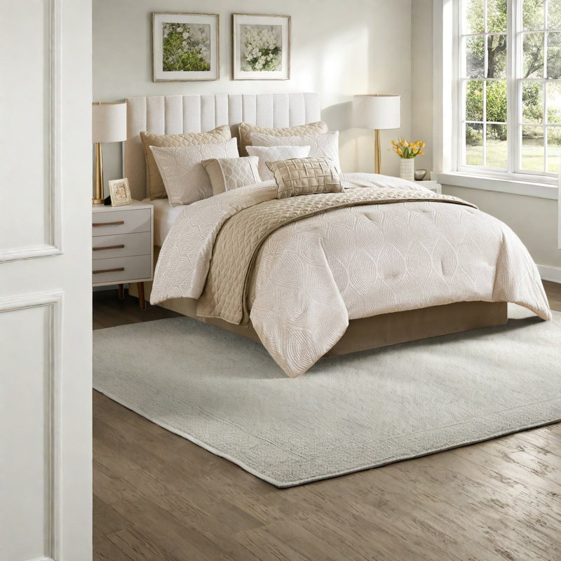 Ensembles de literie pour très grand lit luxueux, conception en jacquard de polyester pour les maisons élégantes