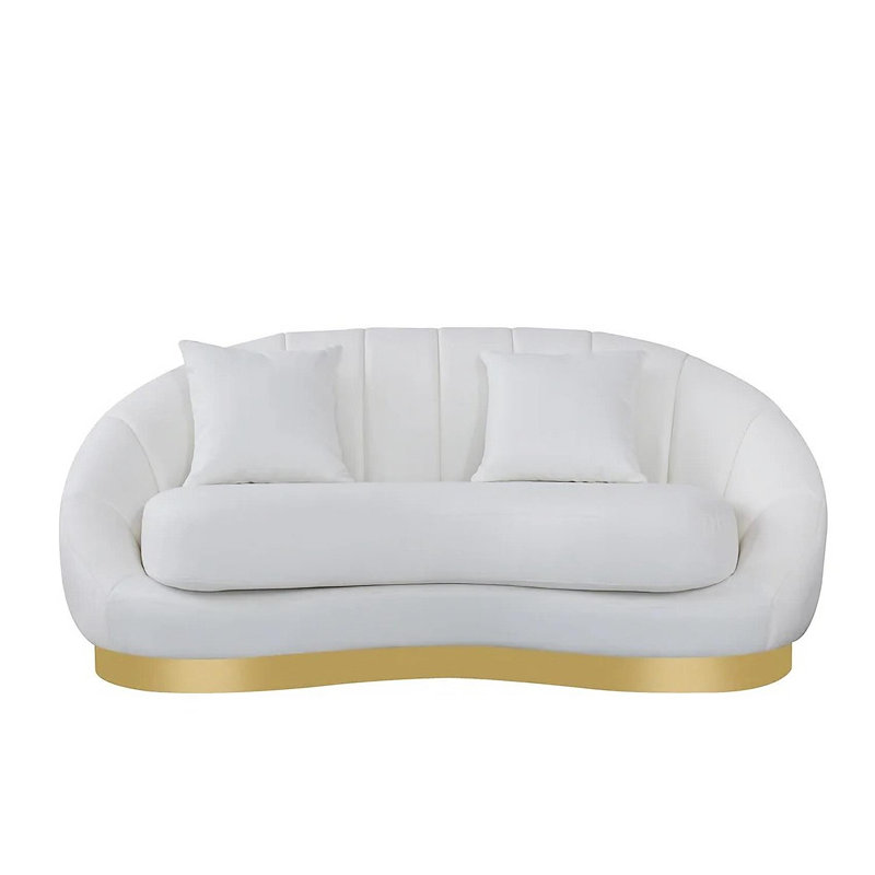 Ensemble de salon Donvers, Tissu ivoire