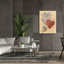 Toile épique Graffiti «Hearts and Ribbons 3» par Cheri Blum, art mural 40 po x 54 po
