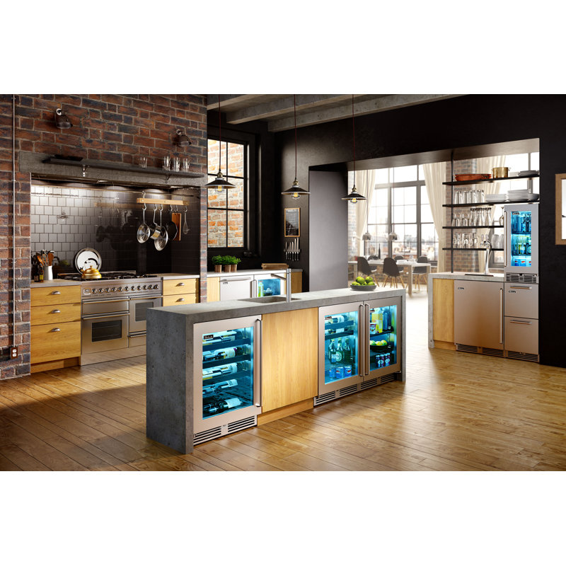 Perlick 23.88'' W Built-In Beverage Cooler with Wine Storage, Without, Right