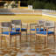 Ensemble de chaises de salle à manger en bois d'acacia de qualité supérieure - Ensemble de 4 cordes résistantes aux intempéries-1018356779