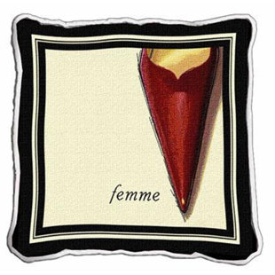 Femme Stiletto 17" Throw Pillow Cover
