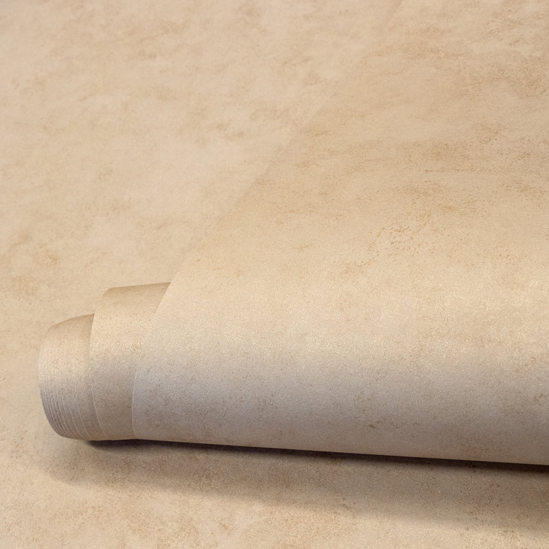 Julie Feels Home Collection Glitter/Shimmer Plain Tilia Wallpaper Roll, Peach
