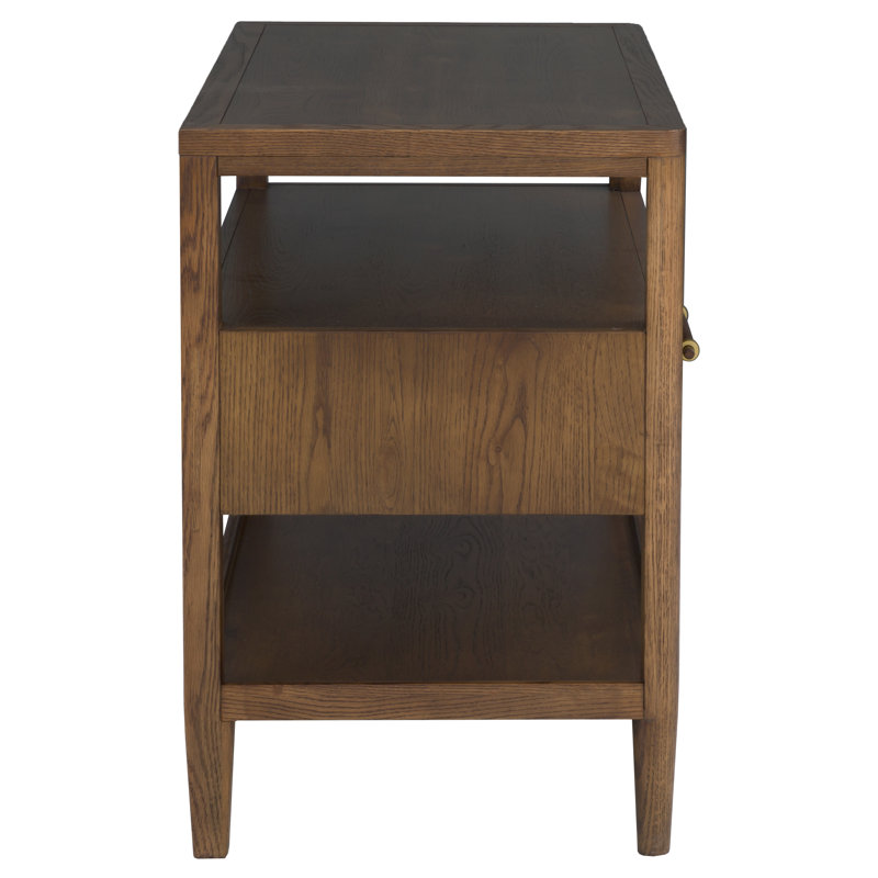 Maxwell 1 - Drawer Solid Wood Nightstand, Caramel