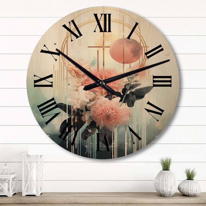 Horloge murale rétro surdimensionnée V Collagein, Grand