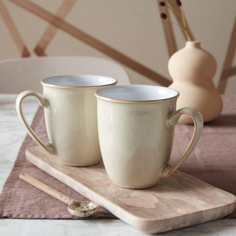 Linen Set of 4 Coffee Beakers/Mugs