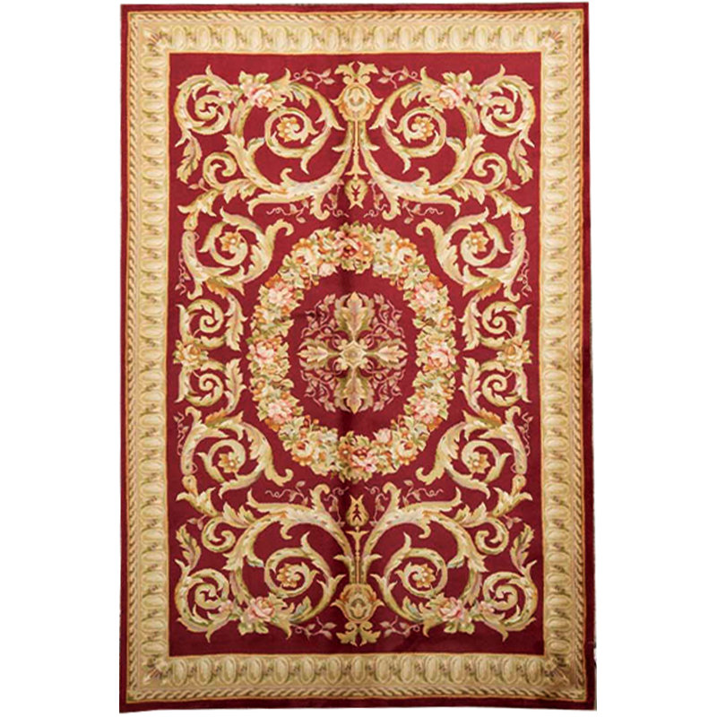 Hand-Knotted High-Quality Wine Area Rug