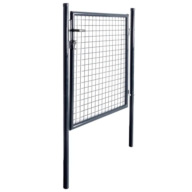 Rydal Mesh Garden Gate Galvanized Steel 85.5 x 100 cm Grey