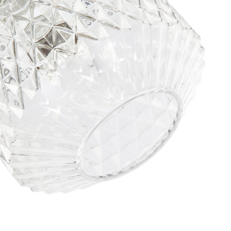 16 cm H Round Glass Pendant Shade ( No Direct Attachment Method ) in Clear