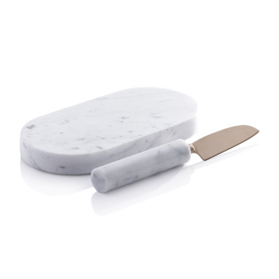 Albora Marble Cutting Board with Knife