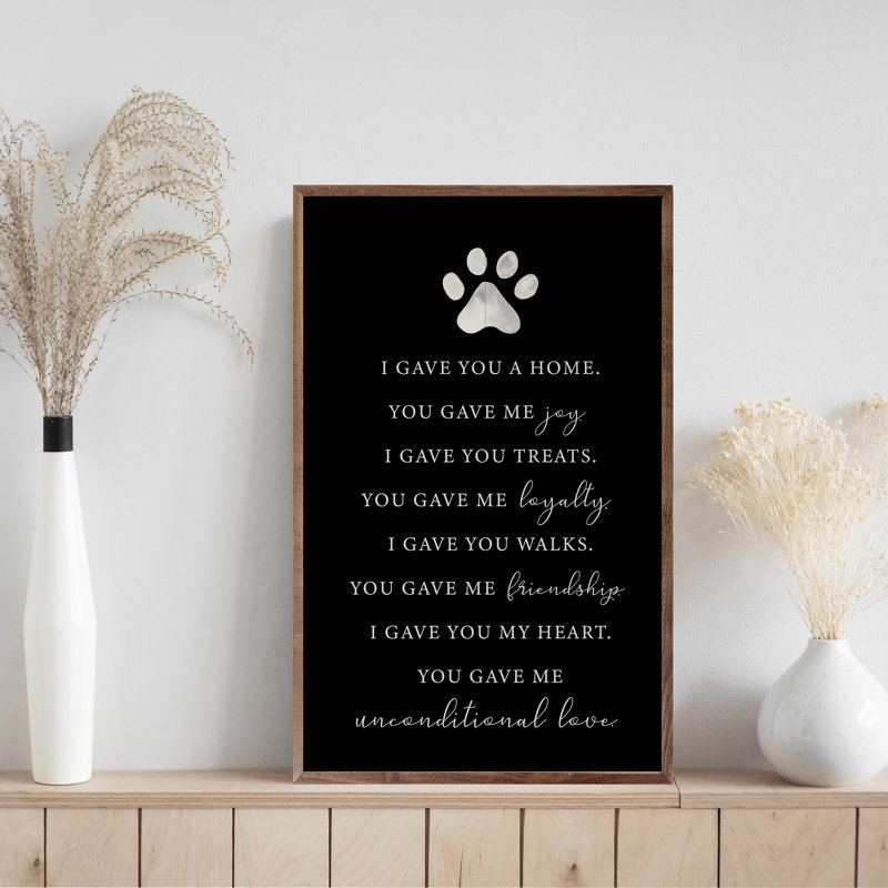 I Gave You A Home Black, 8" H x 5" W