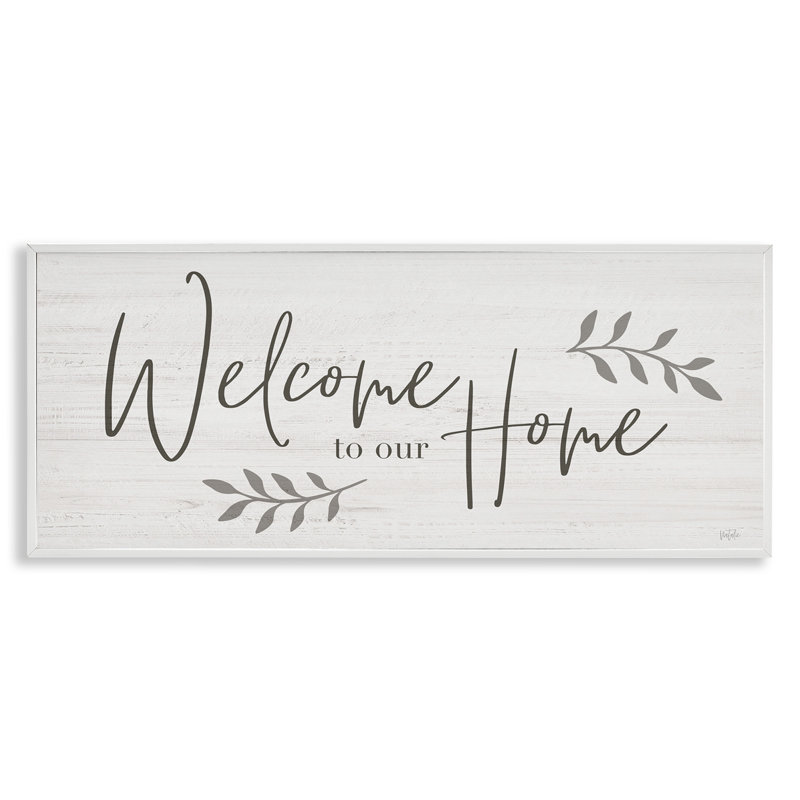 «Welcome To Our Home Country», art de la giclée blanche encadrée par Natalie Carpentieri, H 10 po x l 24 po x P 1,5 po