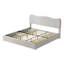 Lit plateforme tapissier courbé avec rangement à 4 tiroirs, crème, très grand lit-1174146104-1174146107