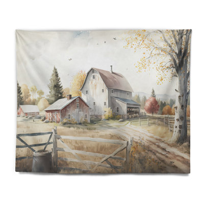 Tapisserie Azaiah en polyester avec punaises