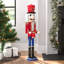 Handmade Wood Nutcracker Drummer Soldier Statue-1736535209