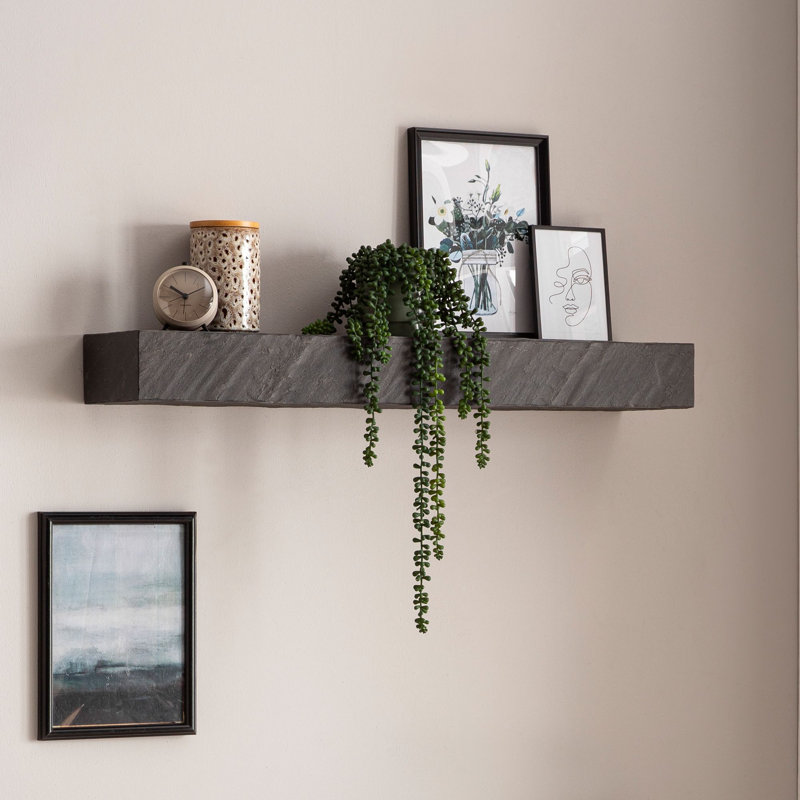 Nashiya Mango Solid Wood Floating Shelf, 10cm H x 90cm W x 20cm D