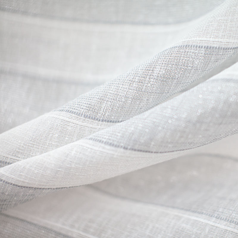 Costello Fabric | Metallic Striped Sheer_COSTELLO, Gray