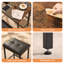 Ensemble de table de salle à manger 5 pièces de style pub, table de pub de style industriel, 4 chaises de bar en cuir PU, brun rustique, l 47,2 po x l 23,6 po x H 35,4 po
